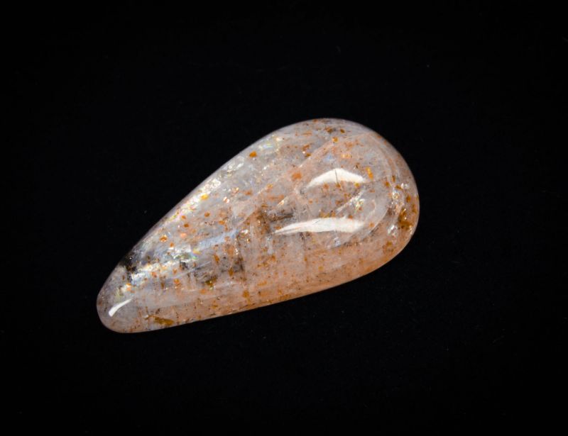Фото Солнечный камень с пиритом и гематитом 