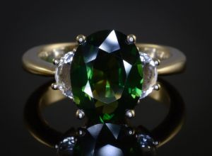 Кольцо с зеленым сапфиром "Verde"